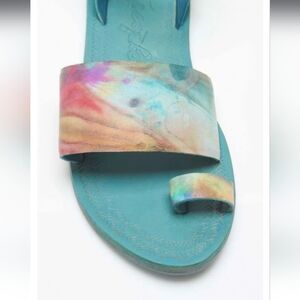 NIB Free People Sun Peaks Sandal in Peacock Monarch